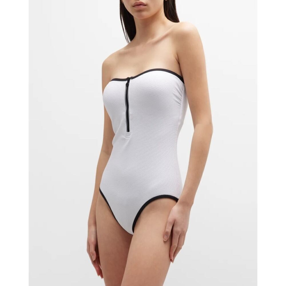 NWT Tommy Bahama Island Cays Cabana Half-Zip One-Piece Swimsuit Size 16